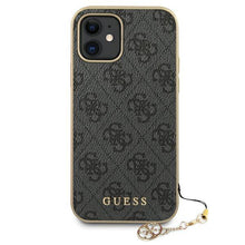 Заредете изображение във визуализатора на галерията – Guess GUHCP12SGF4GGR iPhone 12 mini 5,4" szary/grey hardcase 4G Charms Collection
