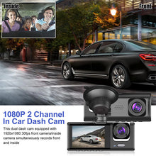 Заредете изображение във визуализатора на галерията – Car Dash Cam DVR-06 2,0 inches + rear camera
