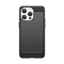 Заредете изображение във визуализатора на галерията – Flexible carbon pattern case for iPhone 15 Pro Max Carbon Case - black
