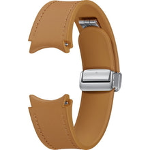 Заредете изображение във визуализатора на галерията – D-Buckle eco-leather strap for Samsung Galaxy Watch 6 / Samsung Galaxy Watch 6 Classic - brown
