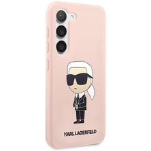 Заредете изображение във визуализатора на галерията – Karl Lagerfeld KLHCS23MSNIKBCP S23+ S916 hardcase pink/pink Silicone Ikonik
