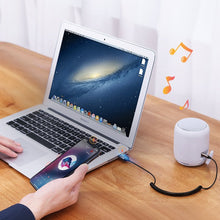 Заредете изображение във визуализатора на галерията – Ugreen Bluetooth 5.0 audio receiver cable USB AUX audio jack adapter black (70601 CM309)
