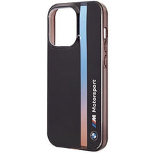 Заредете изображение във визуализатора на галерията – Case BMW BMHCP14X22HVGV iPhone 14 Pro Max 6.7" black/black IML Tricolor Stripe
