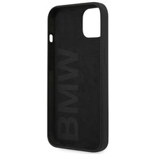 Заредете изображение във визуализатора на галерията – Case BMW BMHCP13MSLBLBK iPhone 13 6.1" black/black hardcase Silicone Signature Logo
