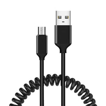 Заредете изображение във визуализатора на галерията – Cable coiled  - USB to Micro USB - 2A 1 metre black
