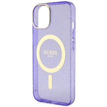 Заредете изображение във визуализатора на галерията – Guess GUHMP14MHCMCGU iPhone 14 Plus 6.7" purple/purple hardcase Glitter Gold MagSafe
