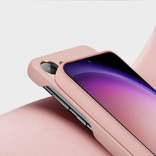 Заредете изображение във визуализатора на галерията – Dux Ducis Grit case for Samsung Galaxy S23+ elegant cover made of artificial leather MagSafe pink
