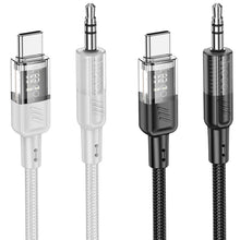 Заредете изображение във визуализатора на галерията – HOCO cable AUX Audio Jack 3,5mm to Type C UPA27 1,2m gray
