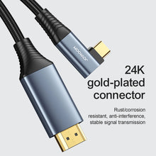 Заредете изображение във визуализатора на галерията – USB-C - HDMI cable Joyroom SY-20C1 angled 4K 60Hz 2m – gray
