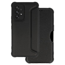 Заредете изображение във визуализатора на галерията – Razor Carbon Book Case for Samsung Galaxy A13 4G black
