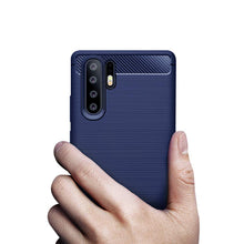 Заредете изображение във визуализатора на галерията – Carbon Case Flexible Cover TPU Case for Huawei P30 Pro blue
