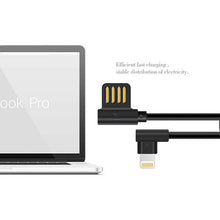 Заредете изображение във визуализатора на галерията – REMAX cable Axe RC-083i - USB to Lightning - Iphone 5/SE/6/6S/7/8/X angled 1,8 meter Black
