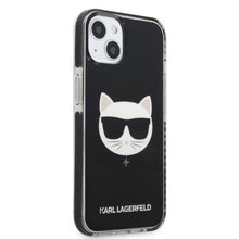 Заредете изображение във визуализатора на галерията – Karl Lagerfeld KLHCP13MTPECK iPhone 13 6.1" hardcase black/black Choupette Head
