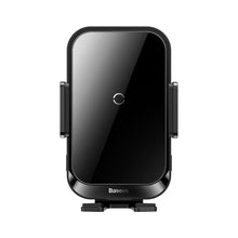 Заредете изображение във визуализатора на галерията – Baseus car holder with wireless charging automatic 15w halo black sudd000001
