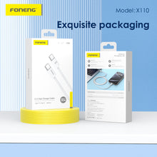 Заредете изображение във визуализатора на галерията – Foneng Cable X110 - Type C to Type C - PD 60W 3A 1,2 metres white
