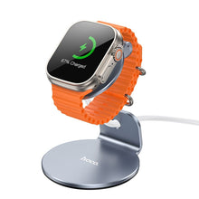 Заредете изображение във визуализатора на галерията – HOCO charging holder for iWatch HD7 Pleasing metal gray
