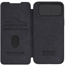 Заредете изображение във визуализатора на галерията – Nillkin Qin Pro Leather Flip Camera Cover Case for iPhone 15 Plus - Black
