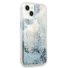 Заредете изображение във визуализатора на галерията – Guess GUHCP13MLGPEBL iPhone 13 6,1" niebieski/blue hardcase Peony Liquid Glitter
