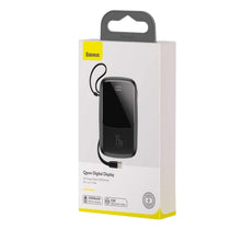 Заредете изображение във визуализатора на галерията – Power bank baseus qpow - 10 000mah lcd quick charge pd15w with cable to type c black ppqd-a01 - TopMag
