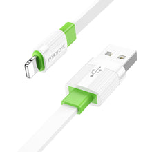 Заредете изображение във визуализатора на галерията – Borofone Cable BX89 Union - USB to Lightning - 2,4A 1 metre white-green
