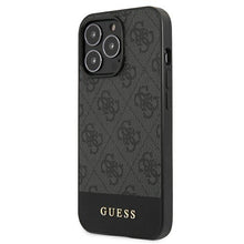 Заредете изображение във визуализатора на галерията – Guess GUHCP13XG4GLGR iPhone 13 Pro Max 6,7" szary/grey hardcase 4G Stripe Collection
