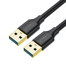 Заредете изображение във визуализатора на галерията – Ugreen cable USB-A - USB-A USB3.0 5Gb/s 0.5m black (US128)
