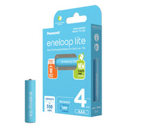 Заредете изображение във визуализатора на галерията – Rechargeable Batteries Panasonic Eneloop LITE HR03/AAA 550mAh - 4pcs blister pack
