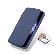 Заредете изображение във визуализатора на галерията – Dux Ducis Skin X Pro case for Samsung S24 with magnetic ring and flap - blue
