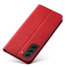 Заредете изображение във визуализатора на галерията – Magnet Fancy Case for Samsung Galaxy S23 flip cover wallet stand red
