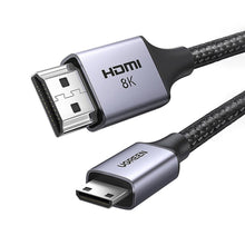 Заредете изображение във визуализатора на галерията – Mini HDMI cable - HDMI Ugreen HD163 8K 2m - gray
