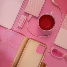 Заредете изображение във визуализатора на галерията – CANVAS Book case for IPHONE 15 pink
