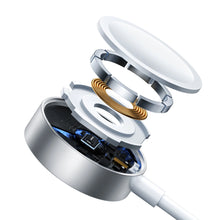 Заредете изображение във визуализатора на галерията – Joyroom S-IW008 3-in-1 cable magnetic charger USB-A - Lightning/USB-C 1.2m - white
