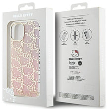 Заредете изображение във визуализатора на галерията – Hello Kitty IML Gradient Electrop Crowded Kitty Head case for iPhone 15 - pink
