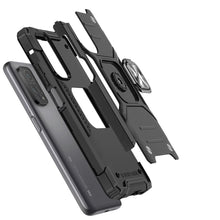 Заредете изображение във визуализатора на галерията – Wozinsky Ring Armor Case Kickstand Tough Rugged Cover for Samsung Galaxy A72 4G red
