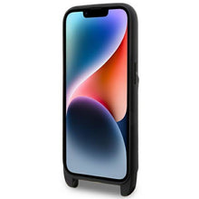 Заредете изображение във визуализатора на галерията – Karl Lagerfeld KLHCP14XCSAKHPKK iPhone 14 Pro Max 6.7" hardcase black/black Crossbody Saffiano Monogram Ikonik
