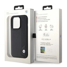 Заредете изображение във визуализатора на галерията – BMW Leather Blue Dots case for iPhone 15 Pro - black
