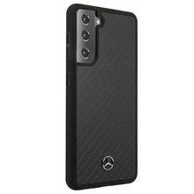 Заредете изображение във визуализатора на галерията – Original faceplate case MERCEDES MEHCS21SRCABK for SAMSUNG S21 (Urban Line / black carbon)
