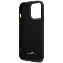 Заредете изображение във визуализатора на галерията – Case BMW BMHCP14L22RSEPK iPhone 14 Pro 6.1" black/black Leather Card Slot
