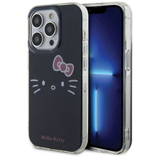 Заредете изображение във визуализатора на галерията – Original Case HELLO KITTY hardcase IML Kitty Face HKHCP14LHKHLK for Iphone 14 Pro black
