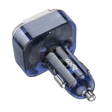Заредете изображение във визуализатора на галерията – HOCO car charger Bravery PD30W QC3.0 + transmitter FM Bluetooth E75 dark blue
