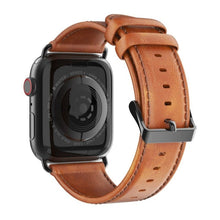 Заредете изображение във визуализатора на галерията – DUX DUCIS YA - genuine leather strap for Apple Watch 38/40/41mm brown
