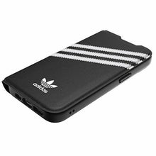 Заредете изображение във визуализатора на галерията – Adidas OR Booklet Case PU iPhone 14 6.1" black/black white 50195
