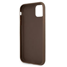 Заредете изображение във визуализатора на галерията – Guess GUHCN654GDBR iPhone 11 Pro Max 6,5" brązowy/brown hardcase 4G Stripe
