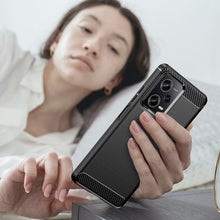 Заредете изображение във визуализатора на галерията – Carbon Case Cover Xiaomi Poco X5 Pro 5G / Redmi Note 12 Pro Flexible Silicone Carbon Cover Black
