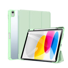 Заредете изображение във визуализатора на галерията – Dux Ducis Toby case for iPad 10.9'' 2022 (10 gen.) cover with space for Apple Pencil stylus smart cover stand green

