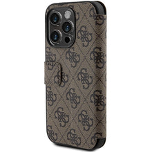 Заредете изображение във визуализатора на галерията – Original Case GUESS book 4G Metal Logo GUBKP15L4GMGBR for Iphone 15 Pro brown
