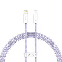 Заредете изображение във визуализатора на галерията – Baseus Dynamic 2 Series Fast Charging Cable USB-C - Lightning 20W 480Mbps 1m Purple

