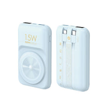 Заредете изображение във визуализатора на галерията – Remax Lefon Series Powerbank with inductive charging 10000mAh 22.5W blue (RPP-281-blue)
