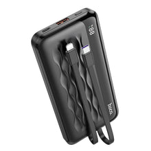 Заредете изображение във визуализатора на галерията – Hoco power bank 10 000mah lcd + cable + pd20w + qc3.0 j90a black
