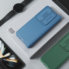 Заредете изображение във визуализатора на галерията – Nillkin CamShield Pro Case (simple) Samsung Galaxy Z Fold 4 cover with camera cover blue
